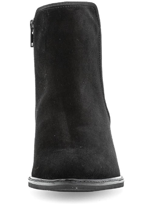 Bottines  en cuir velours - Kiabi