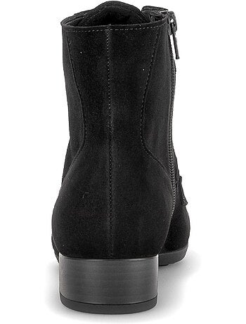 Bottines en cuir velours