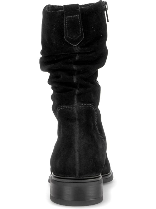 Bottines en cuir velours - Kiabi Bottines en cuir velours - Kiabi