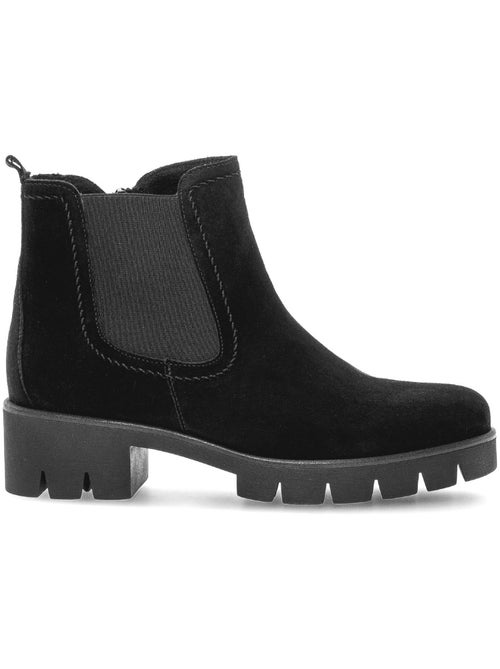 Bottines  en cuir velours - Kiabi