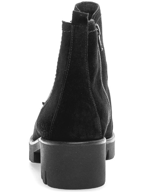 Bottines  en cuir velours - Kiabi