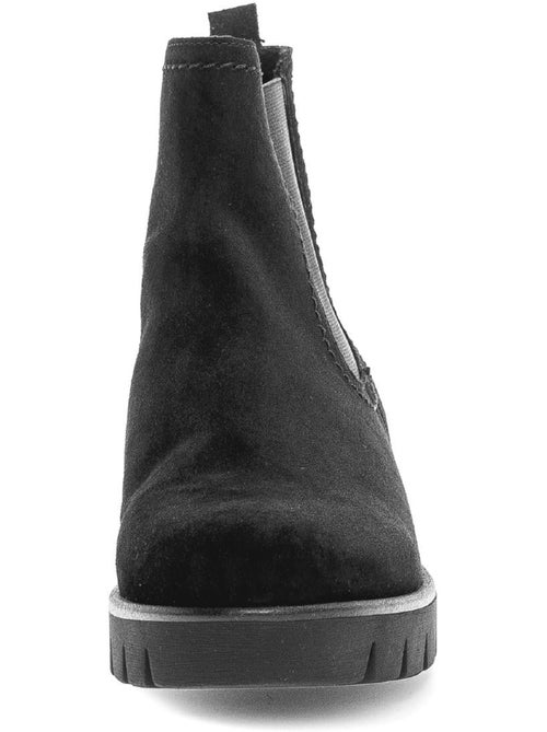 Bottines  en cuir velours - Kiabi
