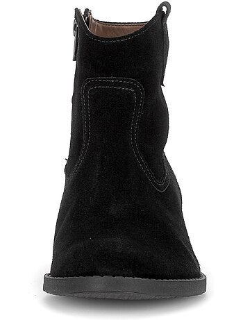 Bottines en cuir velours