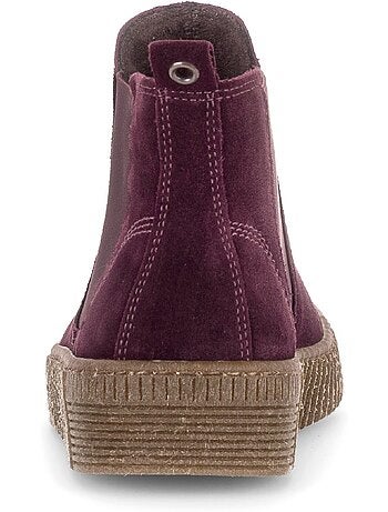 Bottines en cuir velours