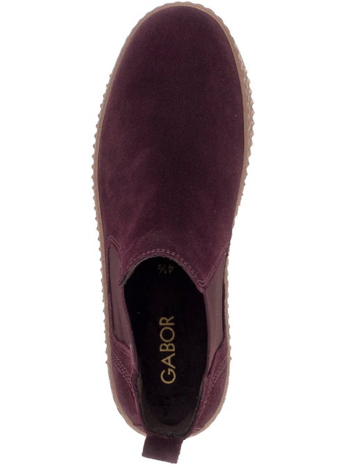 Bottines  en cuir velours - Kiabi
