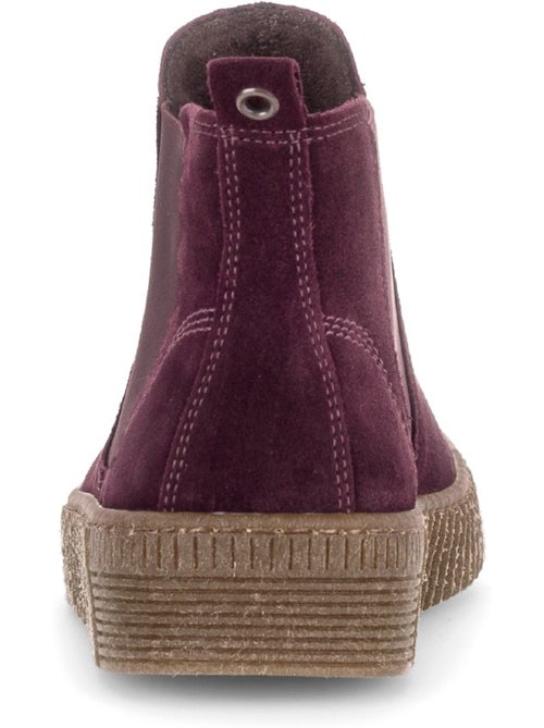 Bottines  en cuir velours - Kiabi