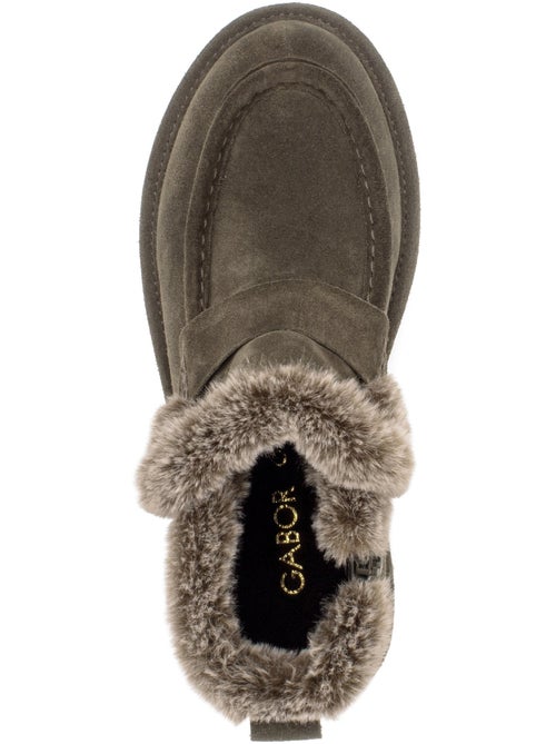 Bottines  en cuir velours - Kiabi