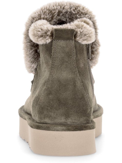 Bottines  en cuir velours - Kiabi