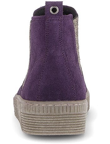Bottines en cuir velours