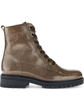 Bottines en cuir verni