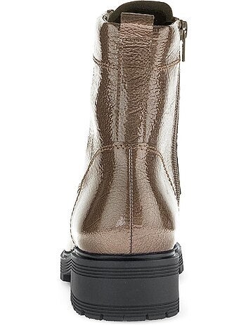 Bottines en cuir verni