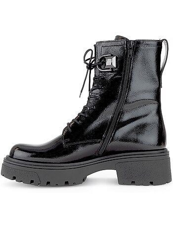 Bottines en cuir verni