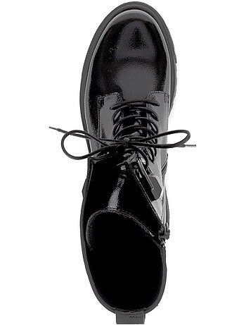Bottines en cuir verni