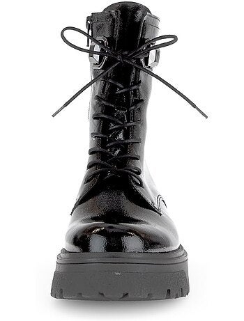 Bottines en cuir verni