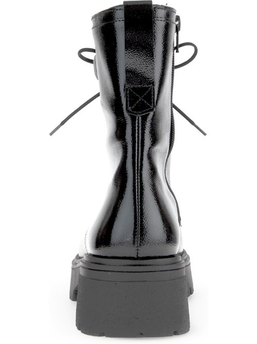 Bottines  en cuir verni - Kiabi