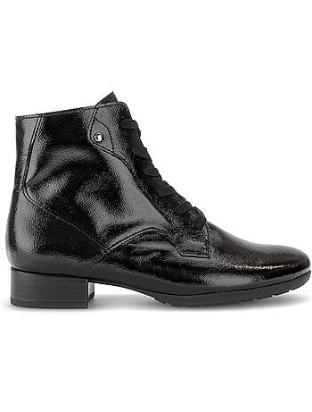 Bottines en cuir verni