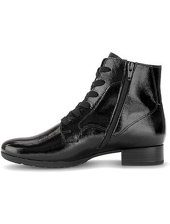 Bottines en cuir verni