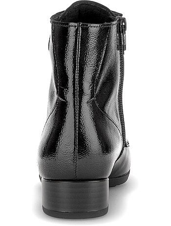 Bottines en cuir verni