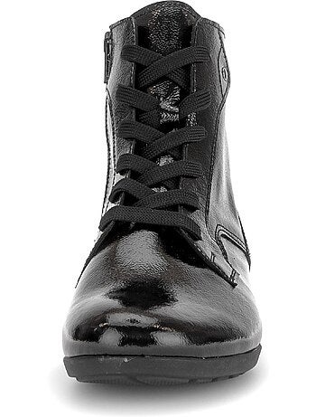 Bottines en cuir verni