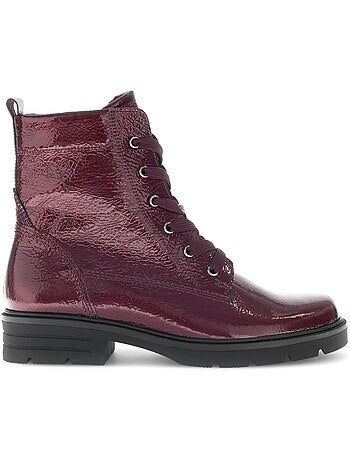 Bottines en cuir verni