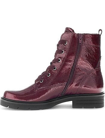 Bottines en cuir verni
