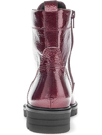 Bottines en cuir verni