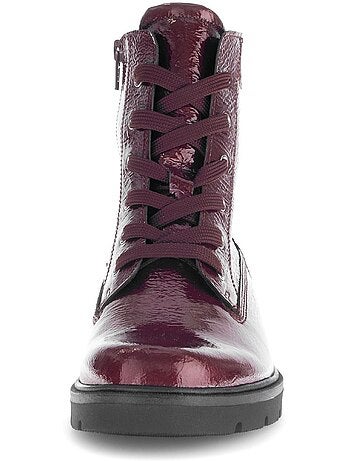 Bottines en cuir verni