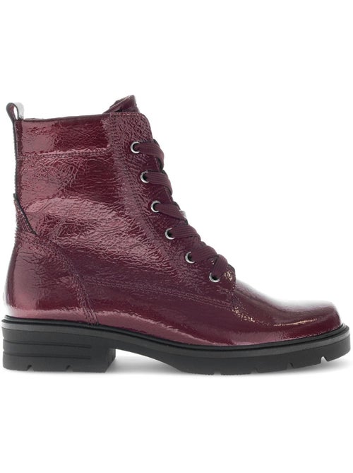 Bottines  en cuir verni - Kiabi
