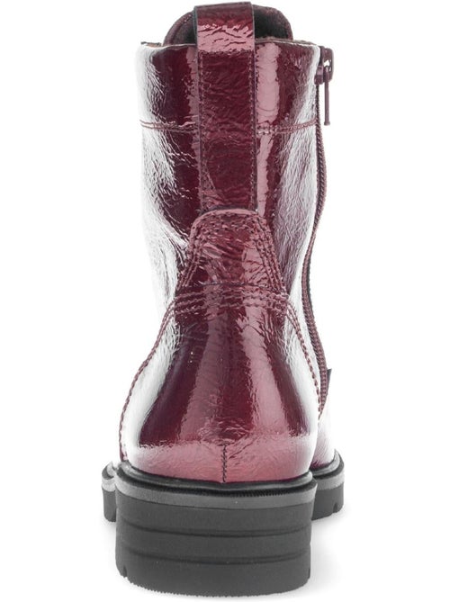 Bottines  en cuir verni - Kiabi