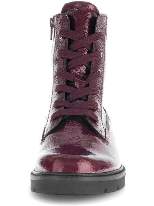 Bottines  en cuir verni - Kiabi