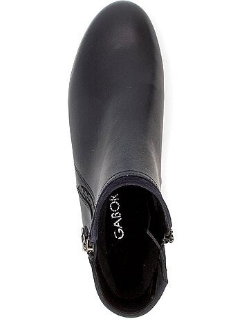 Bottines en cuirs combinés
