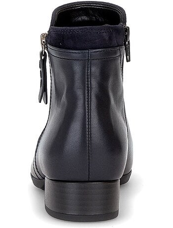 Bottines en cuirs combinés