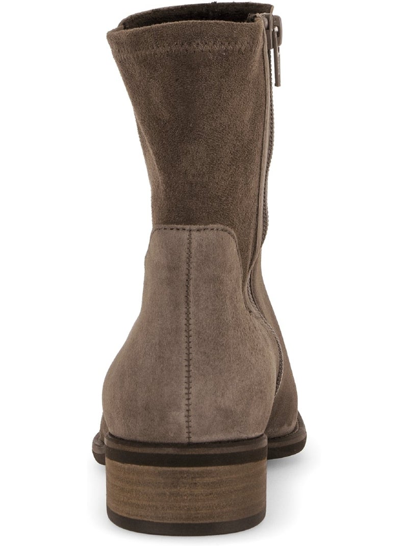 Bottines  en cuirs combinés Marron - Kiabi