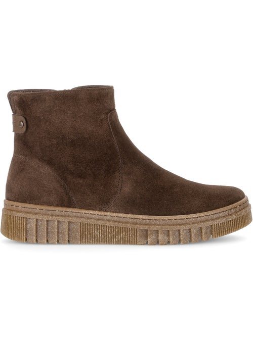 Bottines  en cuirs combinés - Kiabi