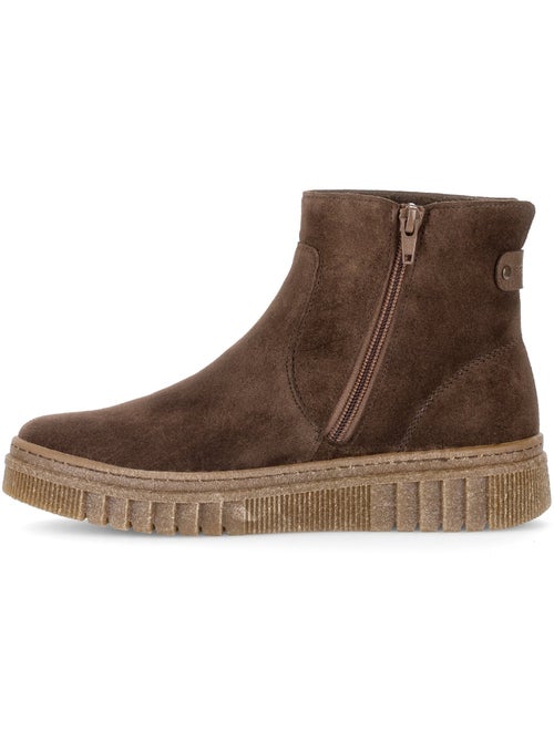 Bottines  en cuirs combinés - Kiabi