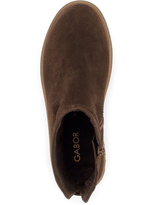 Bottines  en cuirs combinés - Kiabi