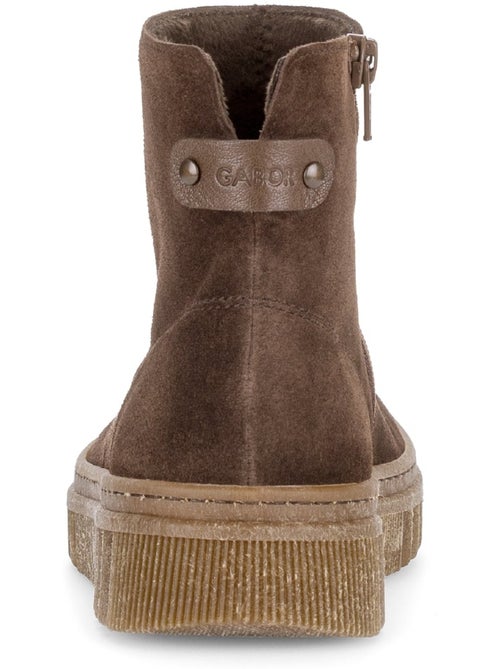 Bottines  en cuirs combinés - Kiabi