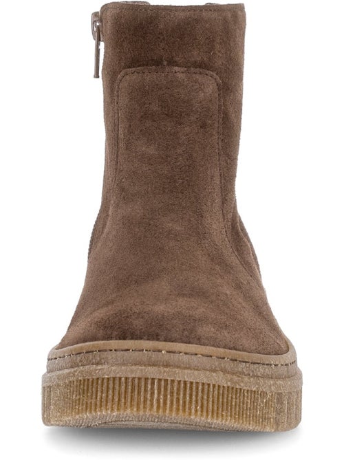 Bottines  en cuirs combinés - Kiabi