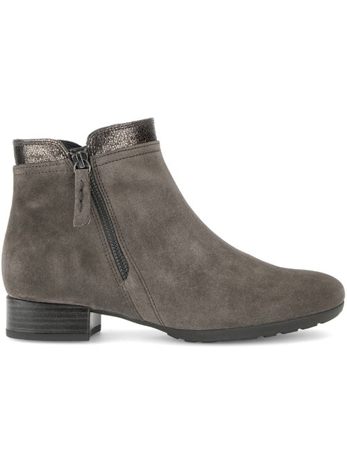 Bottines  en cuirs combinés - Kiabi