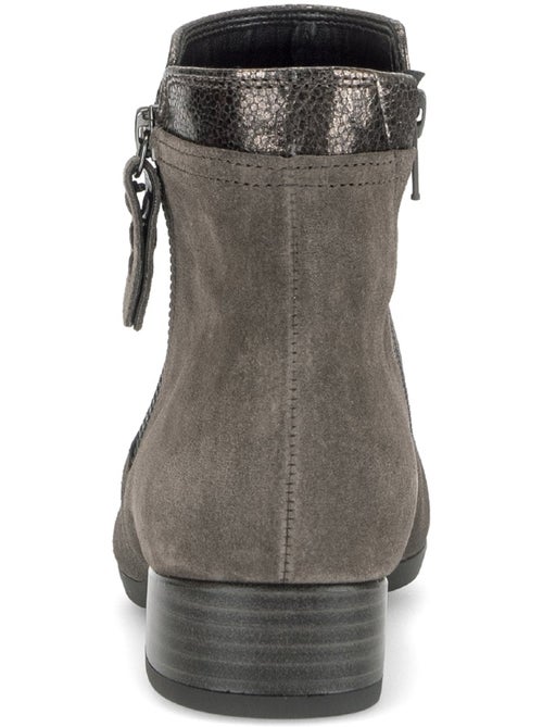 Bottines  en cuirs combinés - Kiabi