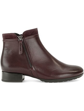 Bottines en cuirs combinés