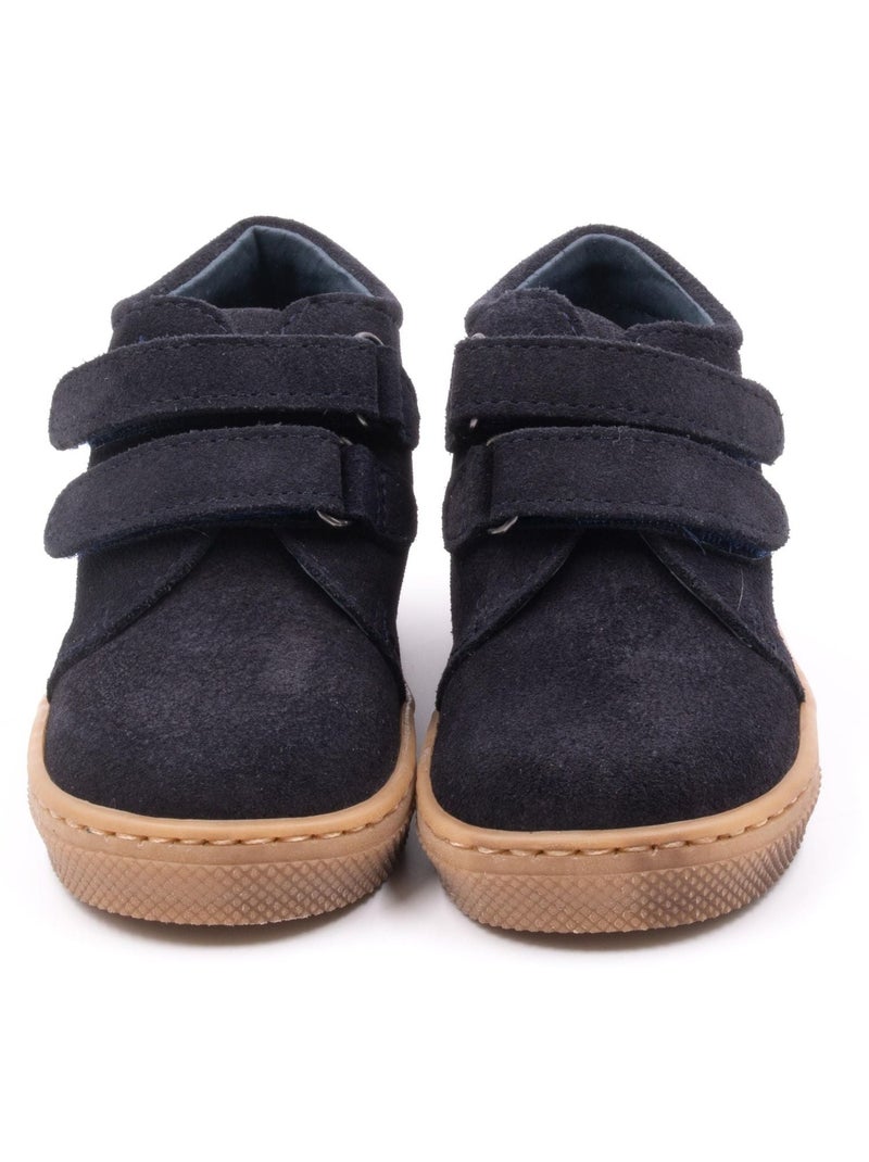 Bottines en Daim à Scratch - Boni Stanislas Noir Bleu marine Bleu - Kiabi