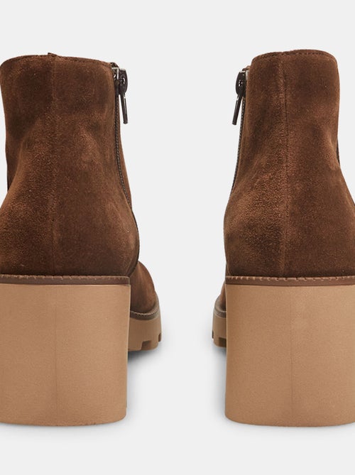 Bottines en daim à talon midi BATA - Kiabi