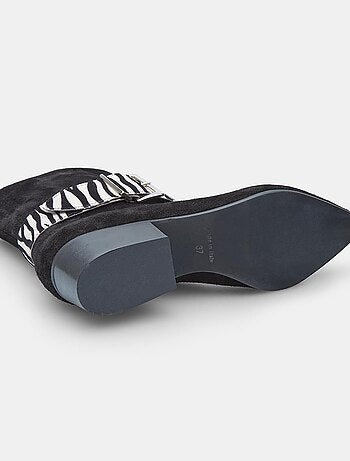 Bottines en daim avec bride animalière BATA