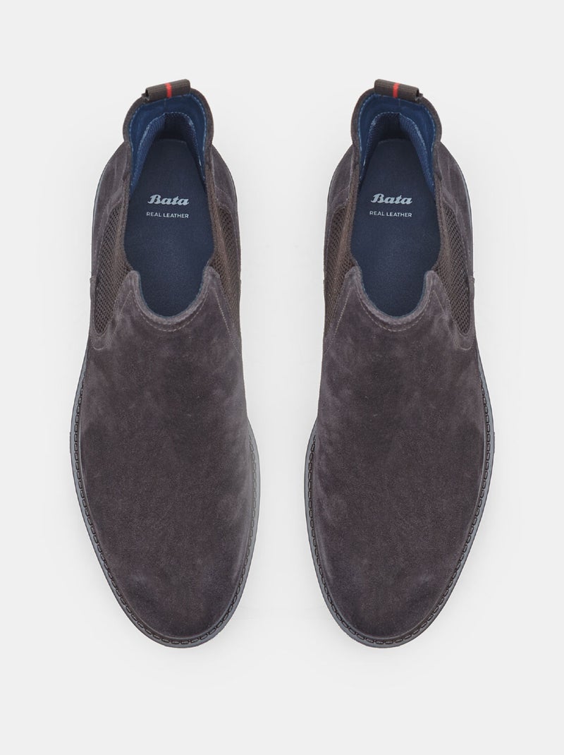 Bottines en daim BATA Marron - Kiabi