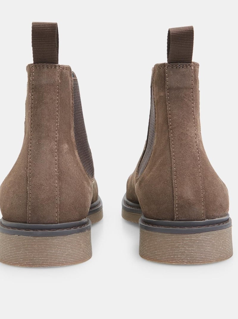 Bottines en daim BATA Taupe - Kiabi