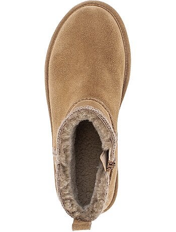 Bottines en daim (doublure intérieure chaude - agneau véritable)