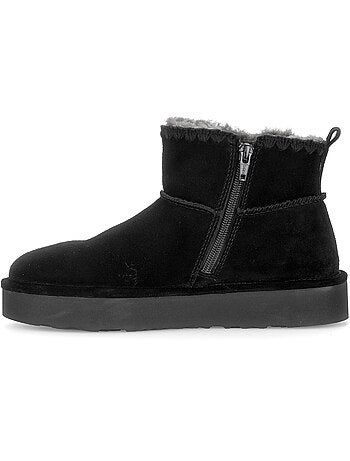 Bottines en daim (doublure intérieure chaude - agneau véritable)