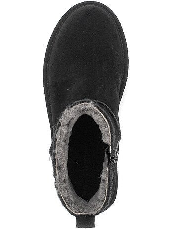 Bottines en daim (doublure intérieure chaude - agneau véritable)
