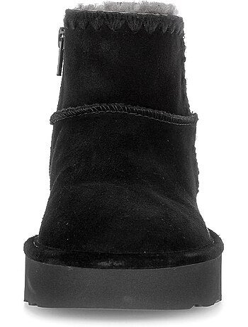 Bottines en daim (doublure intérieure chaude - agneau véritable)